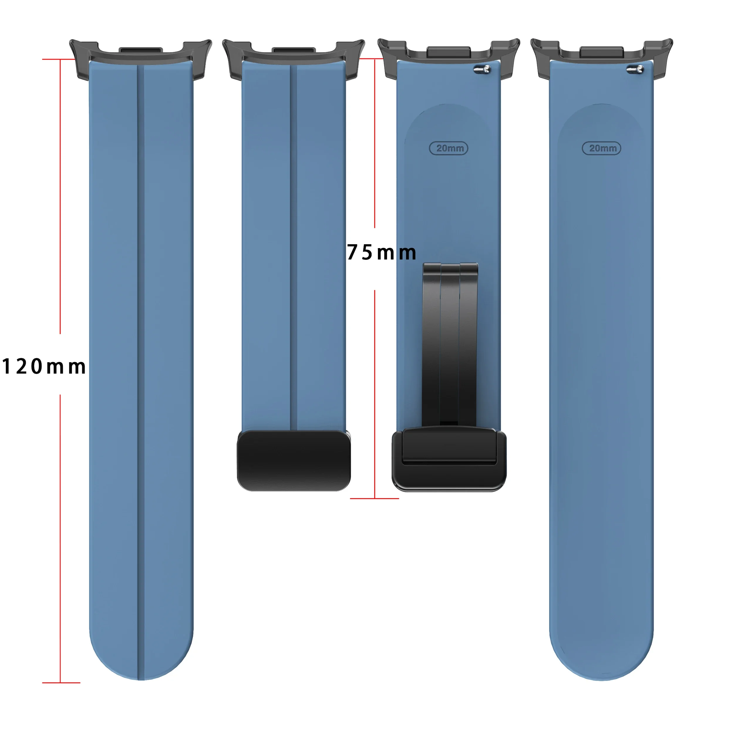 Magnetic Buckle For Samsung Galaxy Watch 8 40/44mm 8 Classic 46mm Sports Silicone Straps Galaxy Watch8 New 2025 Band Bracelet