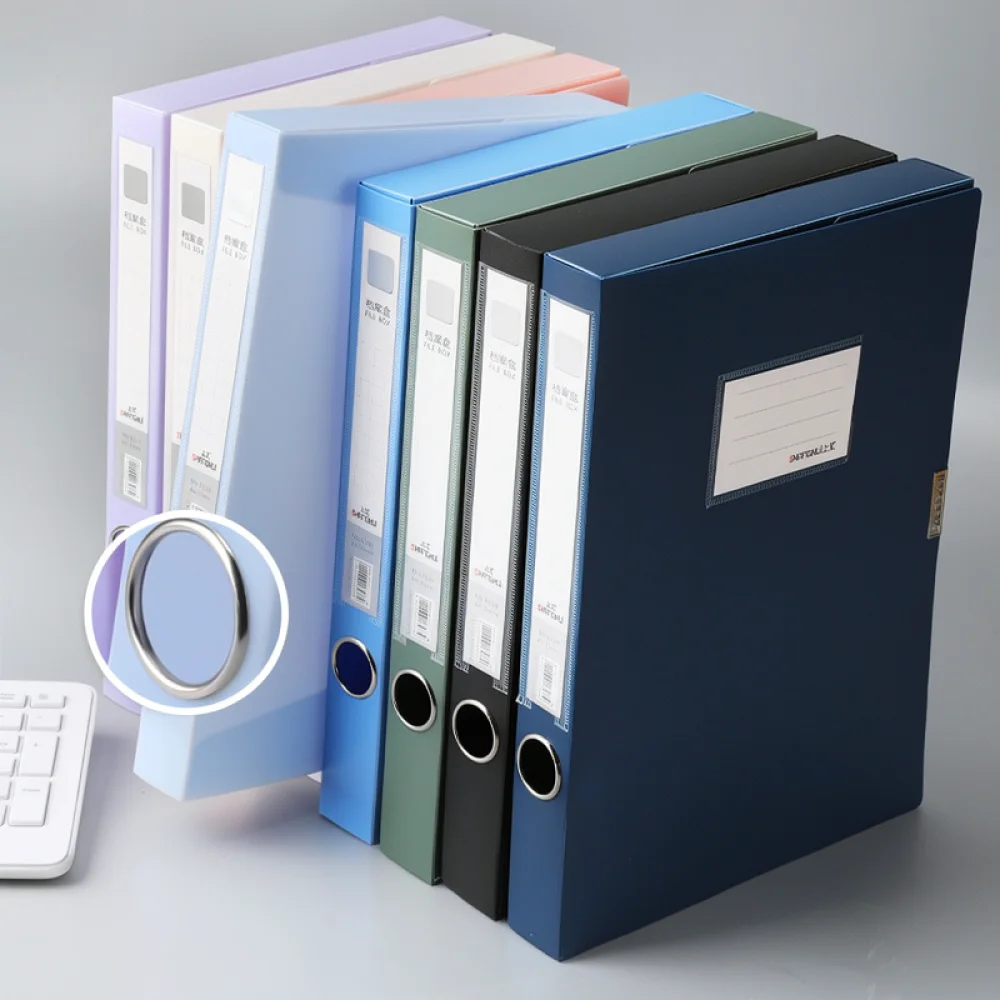Collapsible File Organizer Desk Storage Box Thickened Morandi Document Holder Office Paper Filing Supplies Container