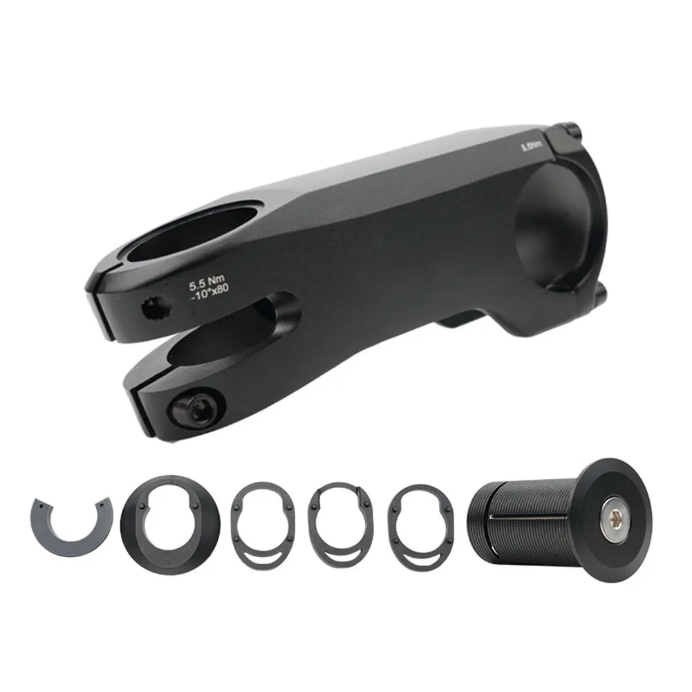 

Ultralight Bike Stem Set Bicycle Stem CNC Processed Stem Mountain Bike Stem 10 Degrees Adjustable Double-sided Screw Fixation