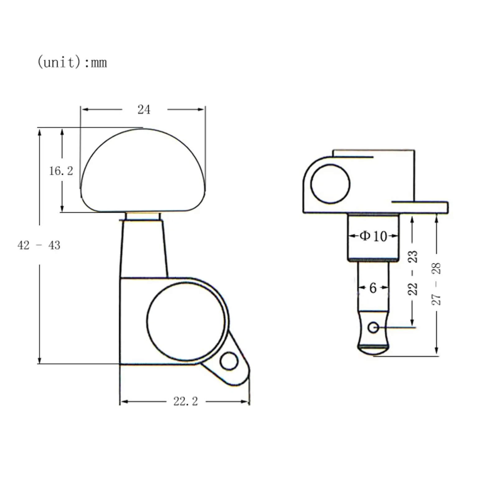 6x أوتاد ضبط سلسلة الجيتار آلات ضبط المعدن ، المعدن ، رؤوس آلة موالف الجيتار للقيثارات الصوتية