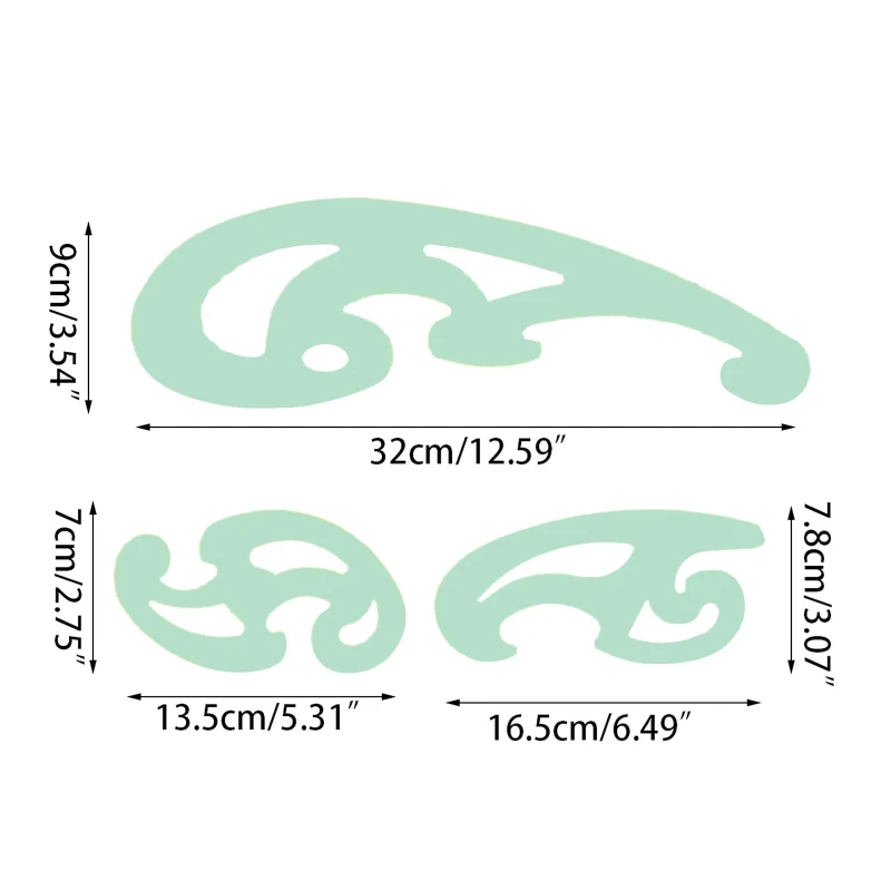 Plastic Drawing Template Ruler Kit Measuring Building Geometric Drawing Rulers for Drafting Illustrations Architecture