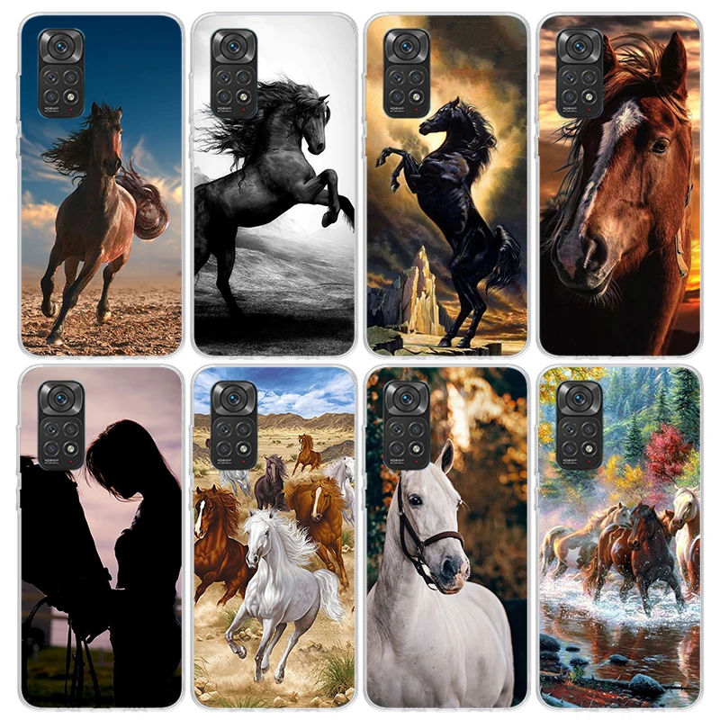 Horse Great Beauty Galloping Phone Case For Xiaomi Redmi Note 13 12S 12 11S 11 10S 10 Cover 11E 11T Pro Plus 9 9S 9T 8 8T 7 Prin