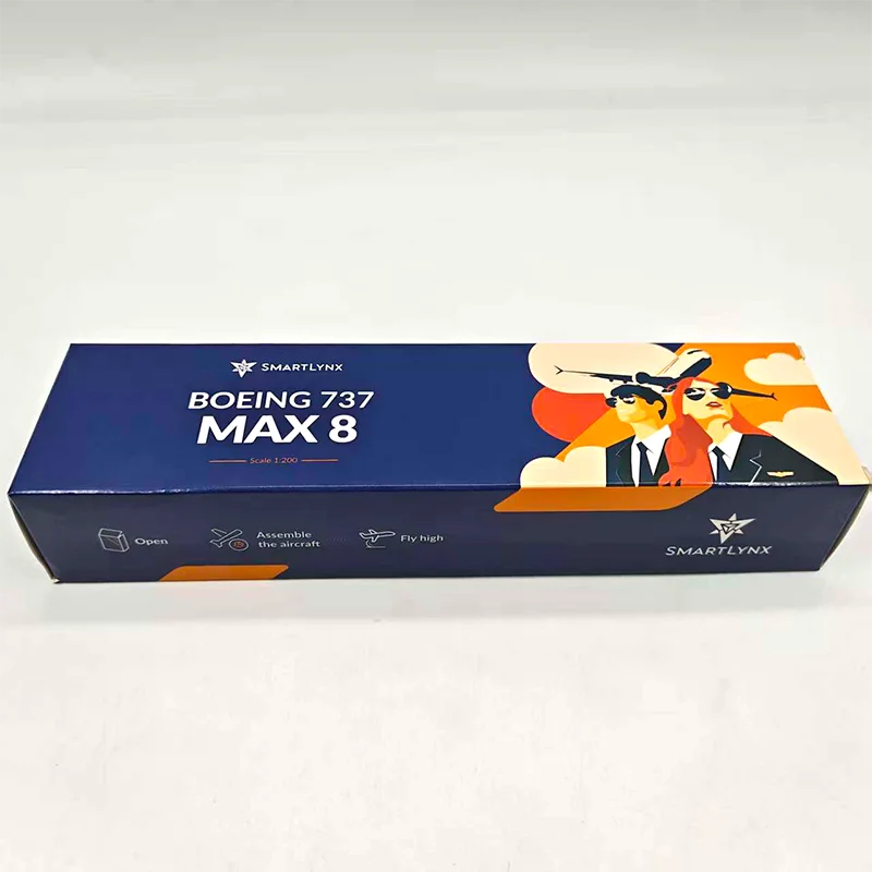 Масштаб 1:200 B737MAX8, пластиковая модель самолета, статическая коллекция, украшенные праздничные подарки, игрушки, сувенирный подарок