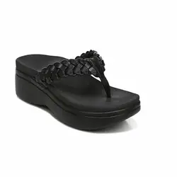 Scarpe donna 2024 sandali di tendenza estate zeppa fondo spesso pantofole da spiaggia infradito taglie forti da donna pantofole da donna di nuova moda