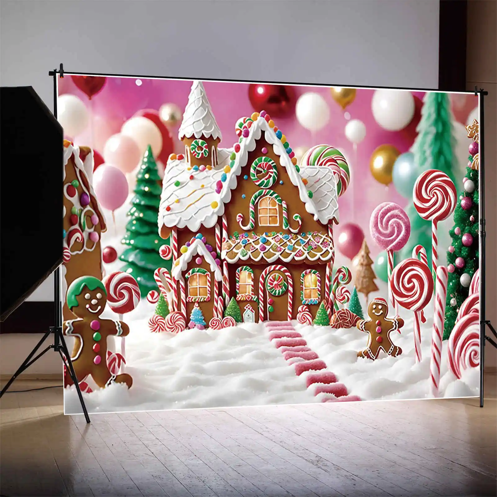 MOON.QG Fondo de Navidad fotografía de Navidad fondo árboles regalos chimenea decoración del hogar al aire libre suministros de caída trasera de invierno