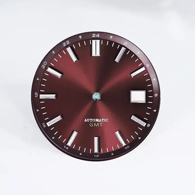 

Циферблат GMT Sunburst 32,5 мм для корпуса 40 мм 44GS NH34, механические мужские часы, часть механизма GMT