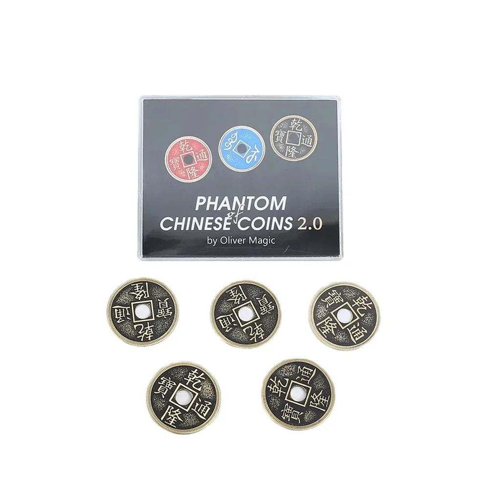 

Phantom of Chinese Coins 2.0 Coin Magic Trick Close Up Magic Coin Appear Color Change Magia Magie Magicians Prop Accessory
