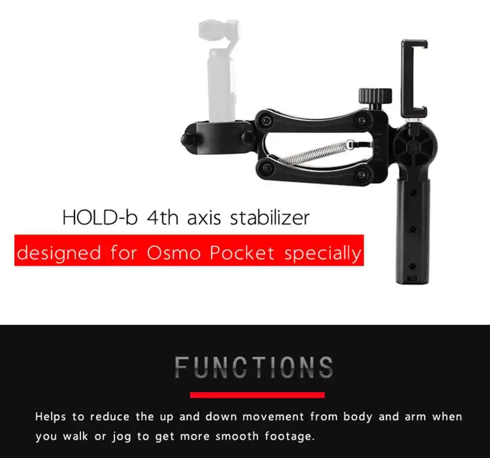 4-achse Z-achse Stabilisator für DJI OSMO Tasche Smartphone Gimbal Stoßdämpfer Halterung Expansion Stehen Unterstützung Halter – Detail 11