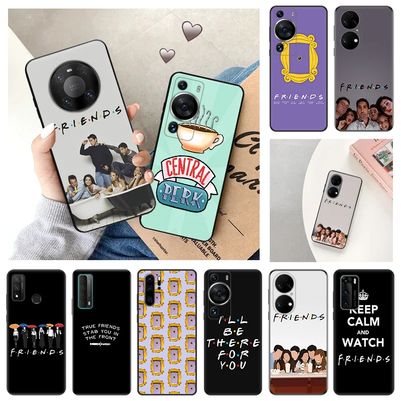 Ultra Thin Soft Case For Huawei P40 P30 Lite P20 Pro P Smart Moto G200 G30 G31 One Fusion Friends Central PERK Black Back Cover