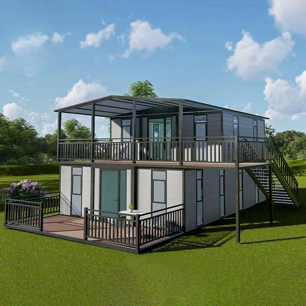 منزل حاوية 20 قدم/40 قدم قابل للتوسيع من طابقين منازل جاهزة 2/3/4/5-فيلات غرفة النوم جاهزة للمنازل المتنقلة الفاخرة #2