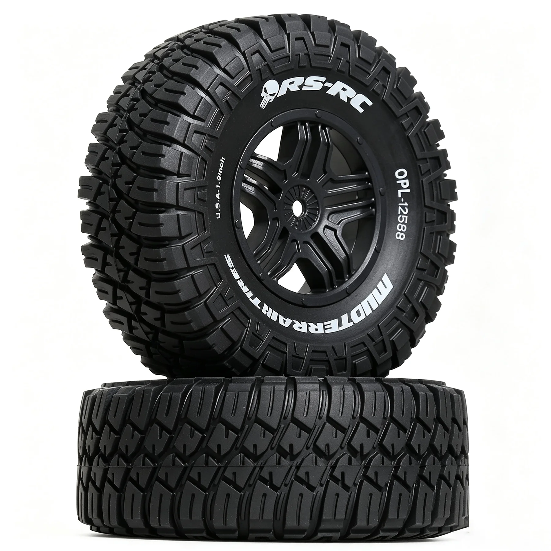 RED SPIDER 4Pcs 1/10 12mm Hex Short Course SC Trucks Wheels and Tires  for 1:10 Scale RC Off Road Truck Car Traxxas Slash 2WD