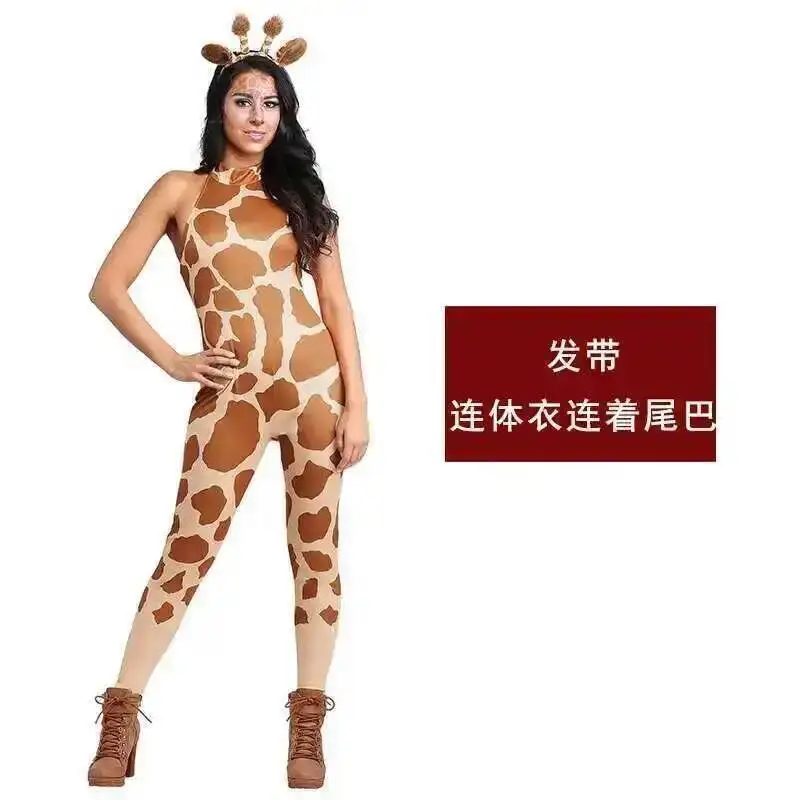 Halloween Palco Performance Festa Animal Carnaval Adulto Girafa Traje Cosplay Anime Disfraz