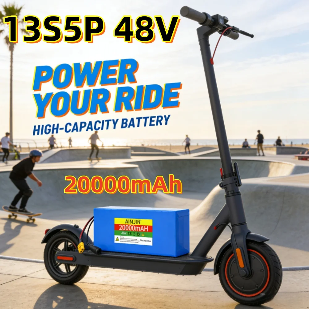 

13S5P Battery Pack 48V 100Ah 18650 Lithium Built-in Intelligent BMS For 500-1000W electrical machinery+charger