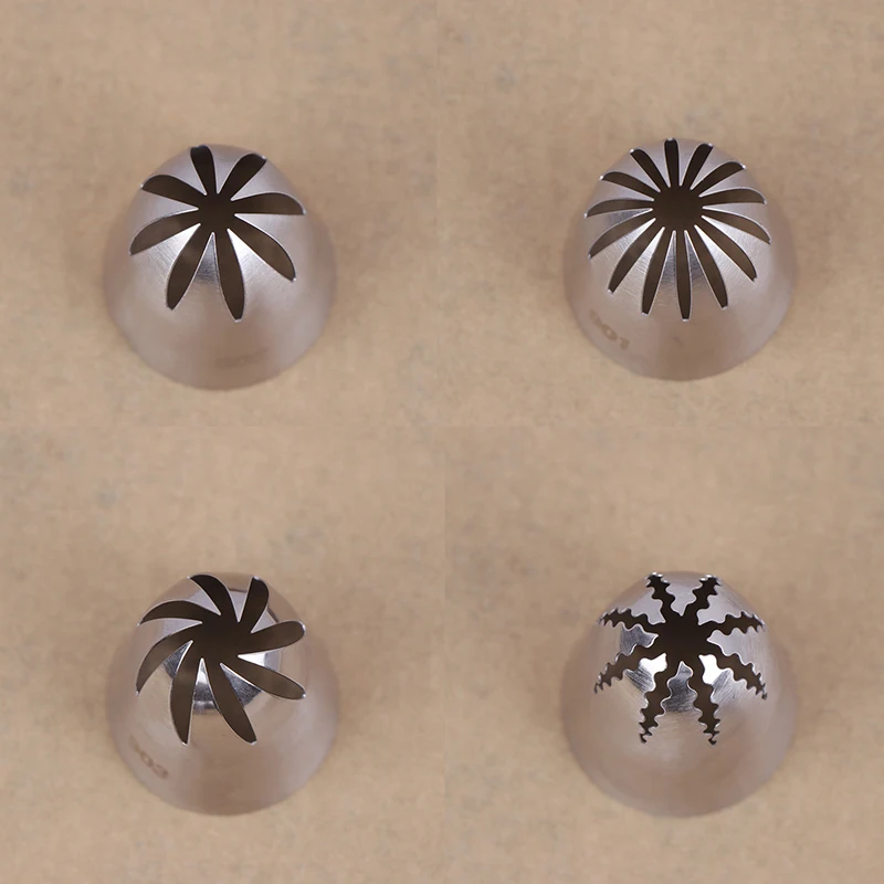 901 902 903 904 Stainless Steel Large Size Close Star Piping Nozzle Cream Icing Tips Cake Fondant Kitchen Baking Tool