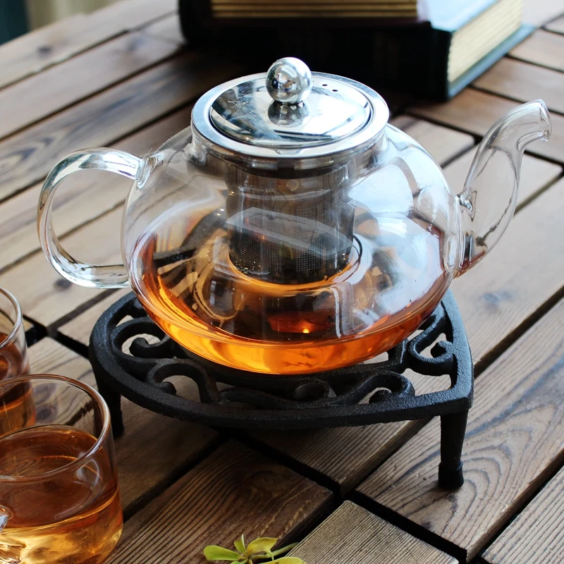 Retro Cast Iron Art Tea Coffee Making Base Alcohol Stove Dish Warmer Candles Table Lamp Holder Home Decoration Warm Ornaments view 3