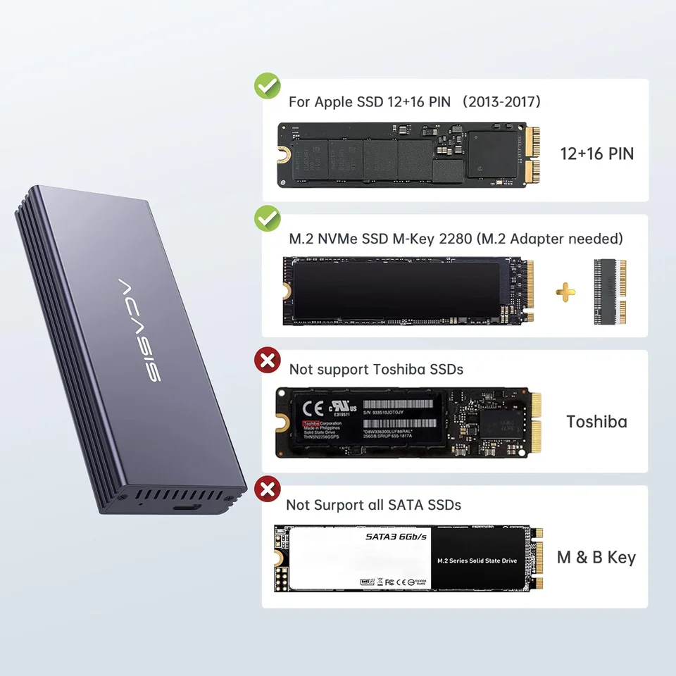 3.2 C USB ACASIS Amazon.com: NVMe 4TB (2TBx2) 3197 EMC H2TB SSD APPLE 内蔵型SSD SSD PIN 12+16 SSD Apple for Enclosure 内蔵型SSD