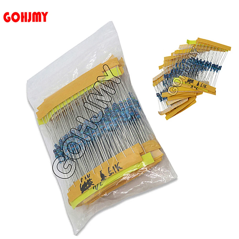 240PCS=24ValuesX10PCS 1/4W 0.25W 1% 4.7k-68k Metal Film Resistor component kit package 22k 11K 60k 32k New original DIY 4.7k 7k