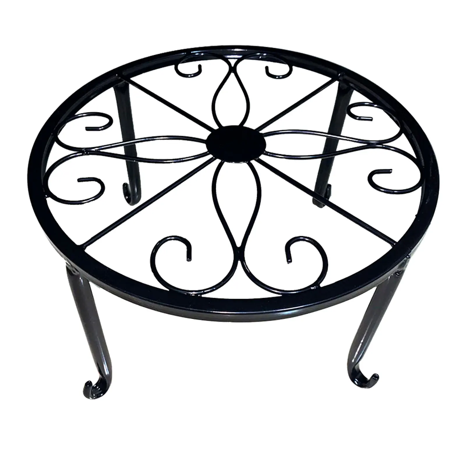 

Home Decor Garden Retro Iron Succulent Durable Table Flower Pot Round Balcony Plant Stand Stool Holder Indoor Outdoor Rustproof