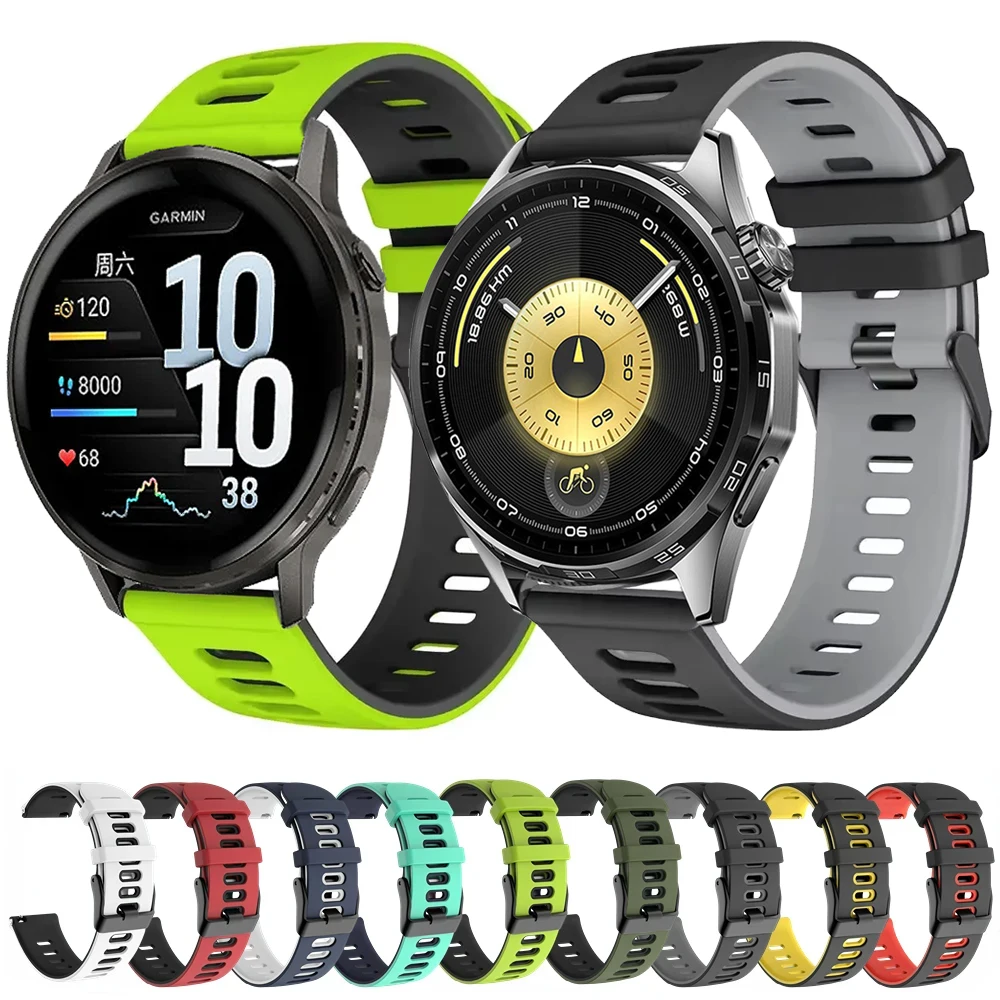 22 مللي متر 20 مللي متر سيليكون حزام لساعة هواوي GT6 Pro/GT6/GT5/GT4 46 مللي متر سوار معصم رياضي كوريا ل Garmin Venu 4 45 مللي متر سامسونج 7 6 5