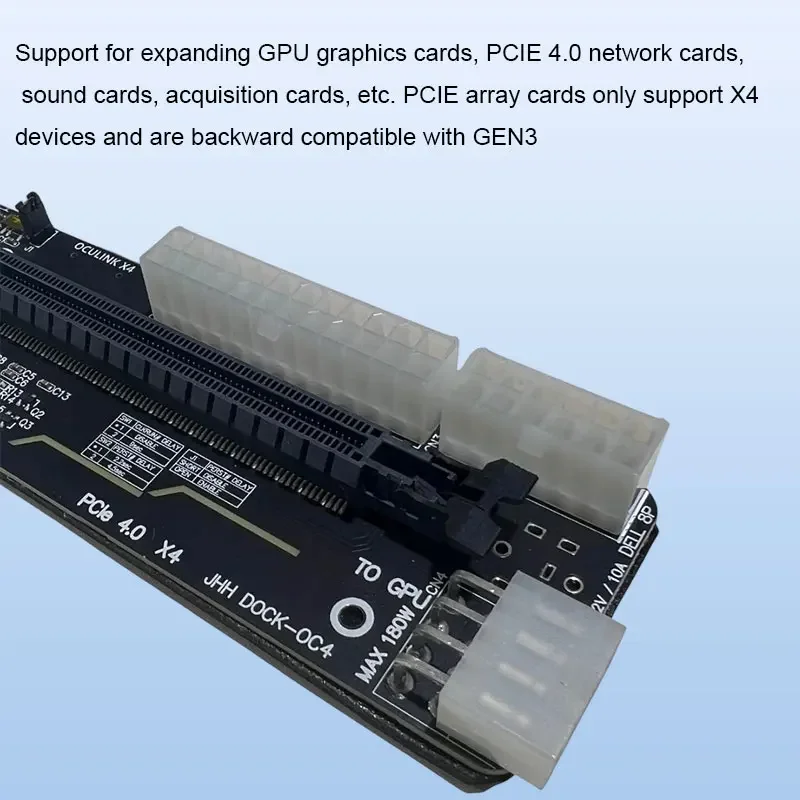 DOCK-OC4 Laptop eGPU Case Oculink / M.2 NVMe External Graphics Card GPU Dock PCIE 4.0 X4 Notebook GDP NUC Expansion Card Adapter