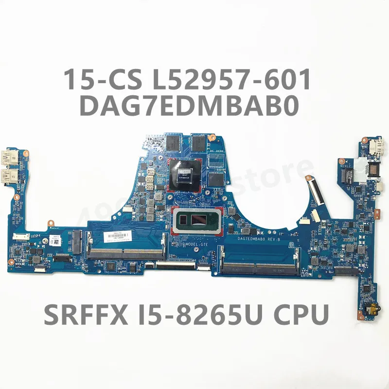 

L52957-601 L52957-001 For HP Pavilion 15T-CS 15-CS Laptop Motherboard DAG7EDMBAB0 With SRFFX I5-8265U CPU N17P-G0-K1-A1 100%Test