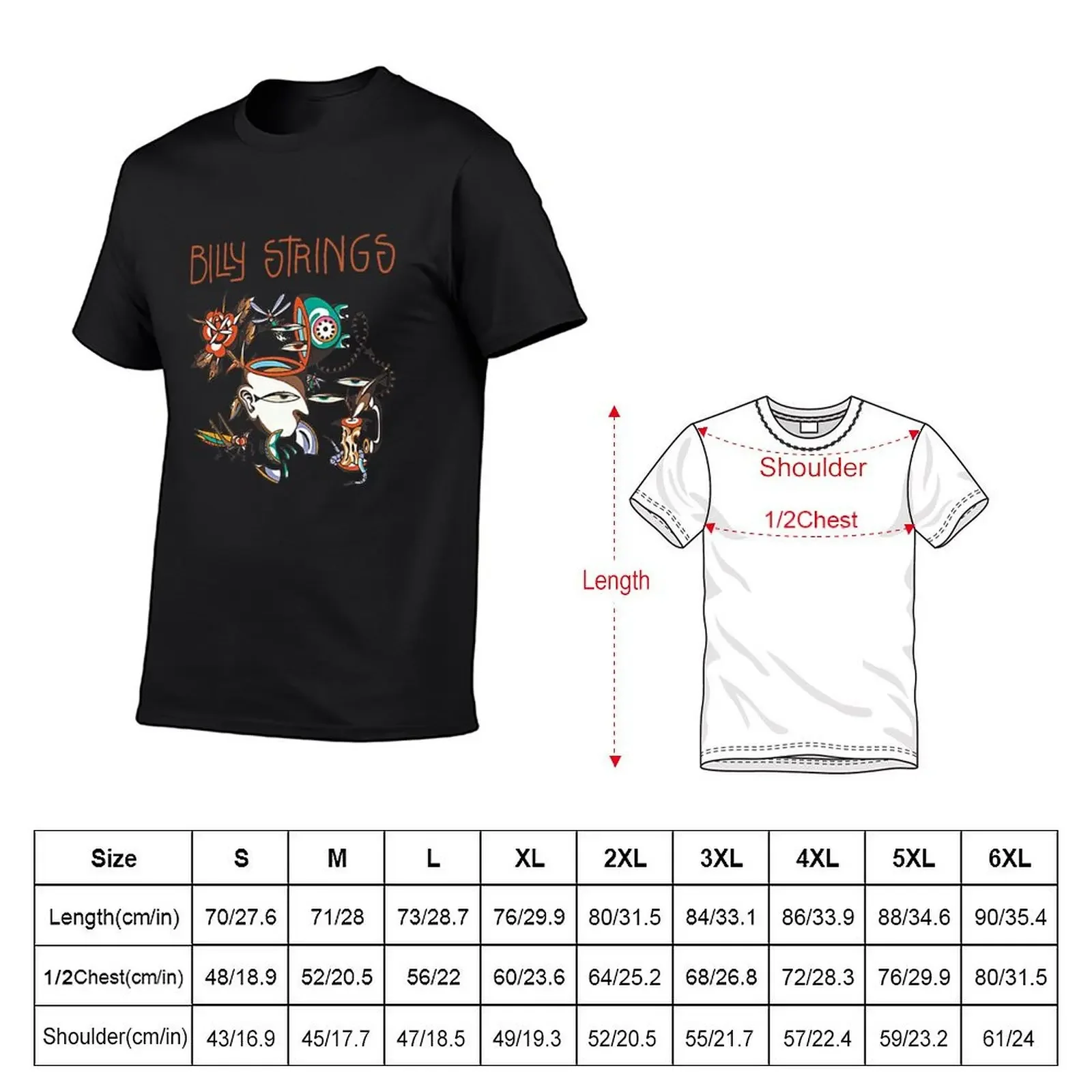 Billy Strings Art T-Shirt aesthetic clothes cute tops men t shirts high quality