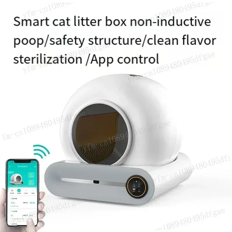 

Caja arena inteligente automática para gatos, autolimpieza, Control por aplicación, inodoro para mascotas, bandeja arena