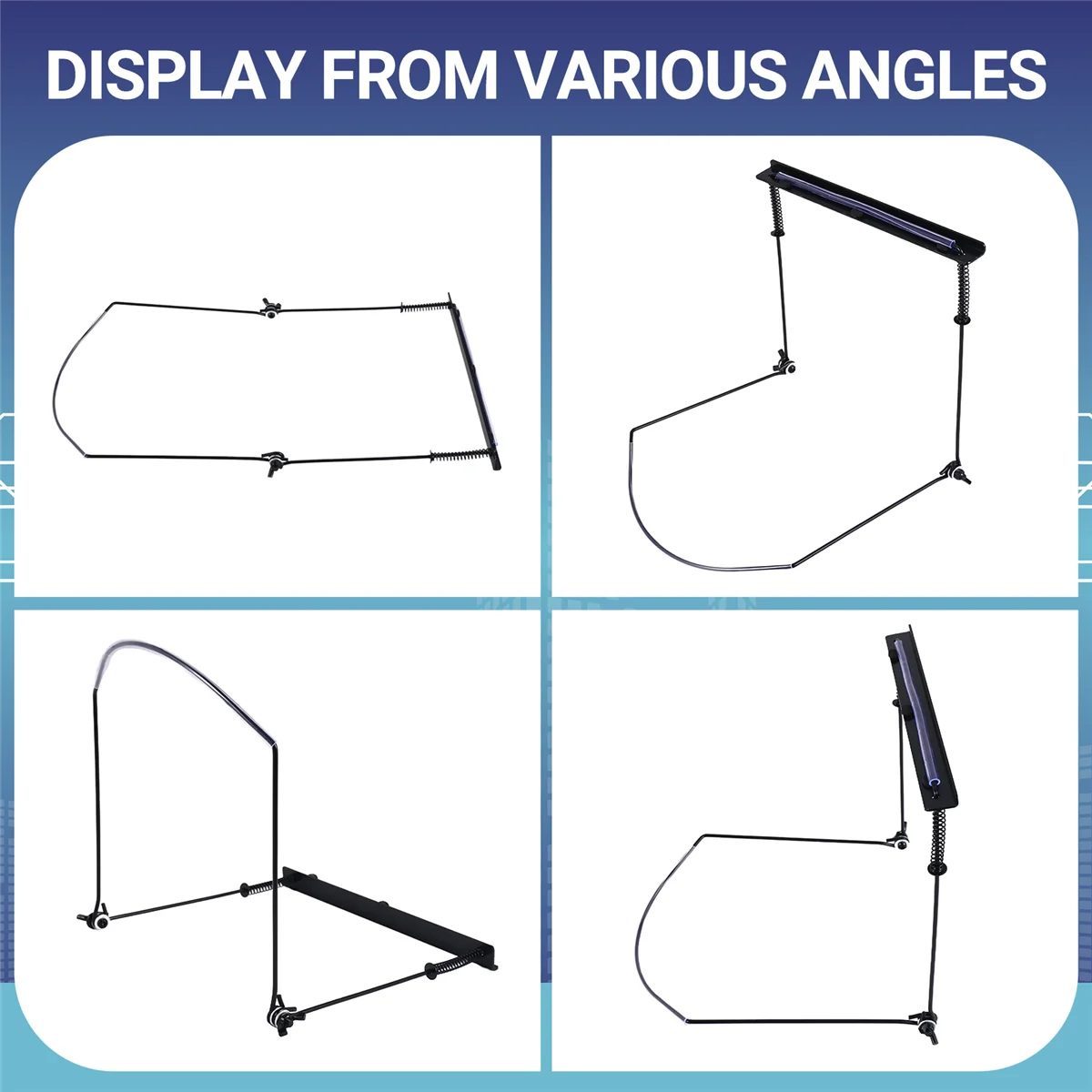 ABAZJ Soporte para cuello de armónica profesional, ajustable, adecuado, soporte de montaje en rack de 24 orificios