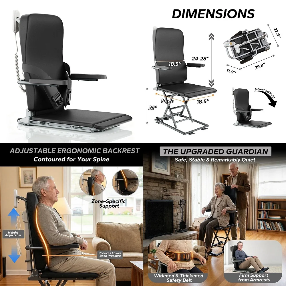 

Motor LargeWide Lift Chair, Infinite Position, 180 Lay Flat, Power Lift Chairs Recliners for Elderly Big and Tall, Massage amp