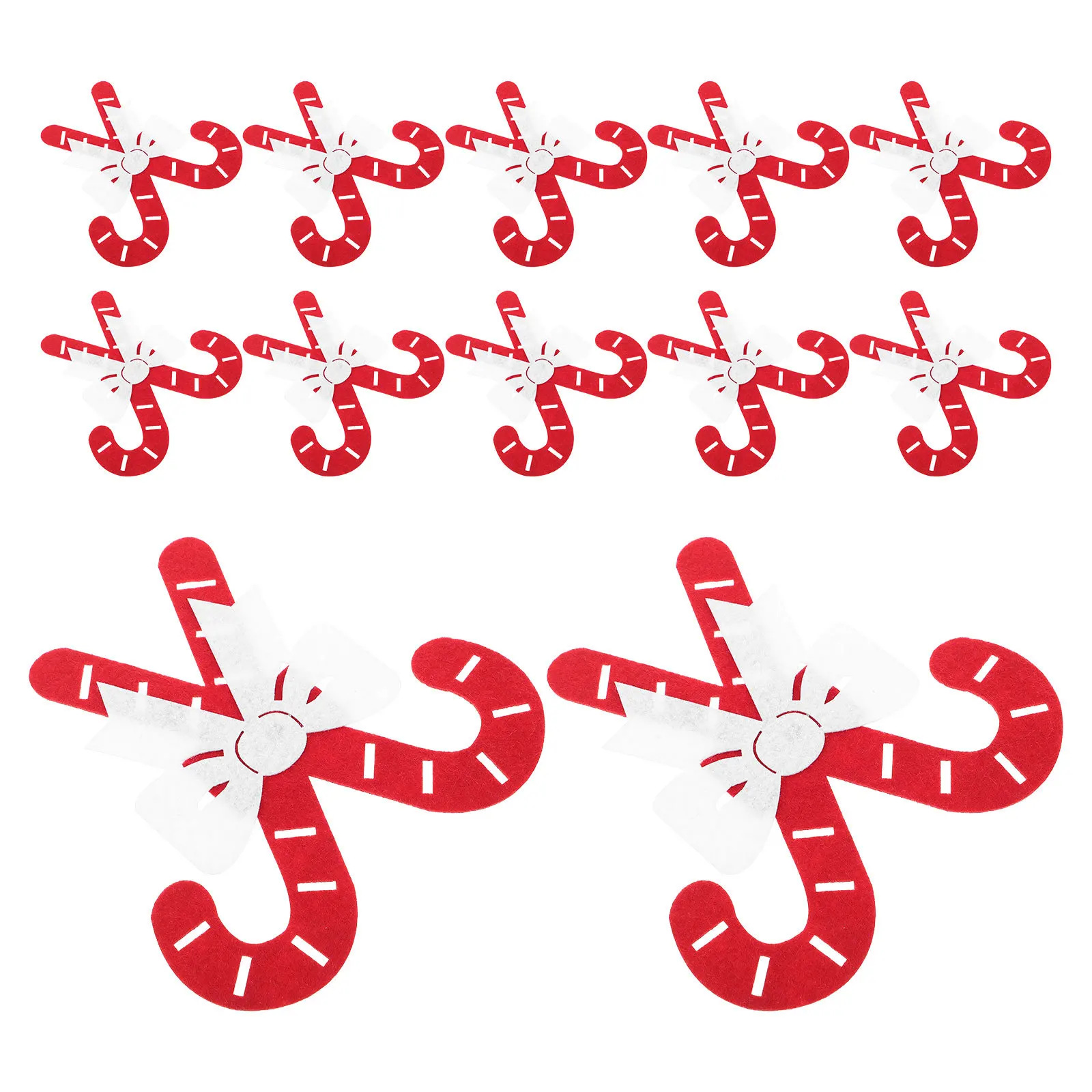 

12Pcs Christmas Cutlery Set Reusable Fabric Utensil Holders Candy Cane Pattern Silverware Pouches for Xmas Table Decoration and