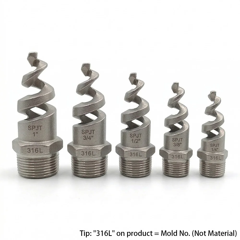 Stainless Steel 304 Spiral Nozzle 1/4