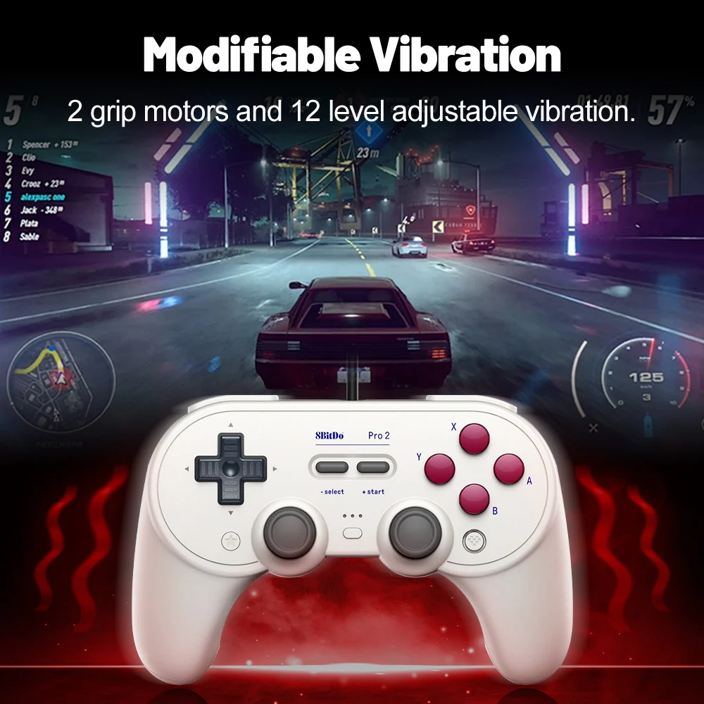 8BitDo Pro 2 Wired Gamepad for Nintendo Switch PC Gamepad RetroPie Raspberry Pi Ultimate Software Adjustable Hair Triggers image 6