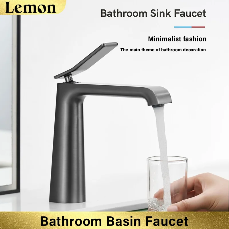 

Bathroom simple style basin faucet, hot and cold dual control, ceramic valve core, all-copper body