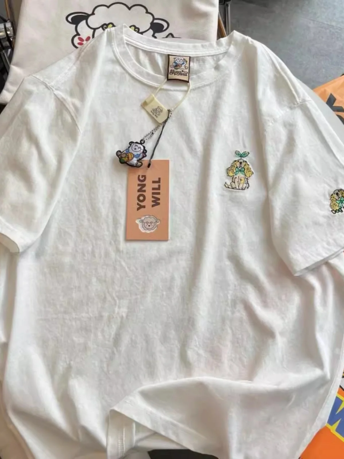 Plus size puro algodão ort sve camiseta feminina linda f sve corpo irt dos desenhos animados cão impressão casual verão topo