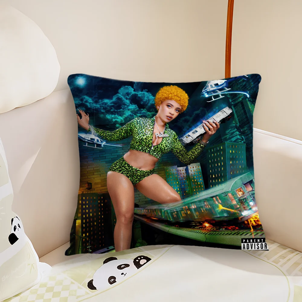 Singer Ice S-Spice Y2k Pillow Case Living Room Sofa Cushion Cover Suitable For Home Bedroom Room Decoration