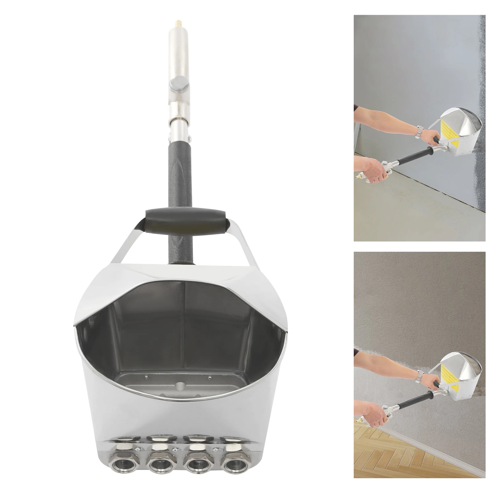 Penyemprot Plesteran Semen 2,6KW dengan Nozel Dapat Dilepas, Hopper Tekstur Semen Plesteran untuk Patung Dekorasi Konstruksi