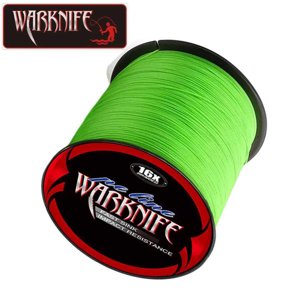Warknife 16 Strands 250M 350M Hollow Core PE Braid Extreme Japan Braided Fishing Line 20LBs-500LBs Fishing Assist Line Fish Line