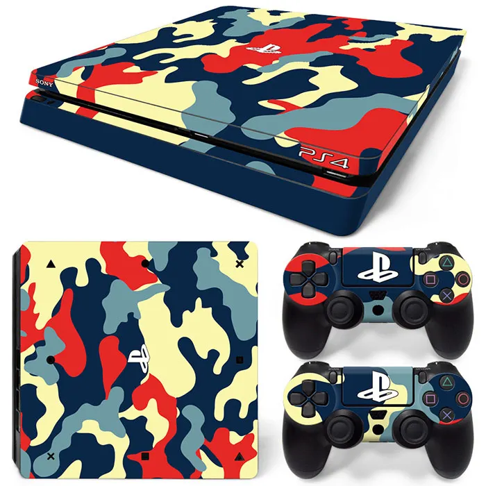 PS4 Slim Skin Sticker For PlayStation 4 Console and Controllers For PS4 Slim Gamepad Controller Sticker Decal