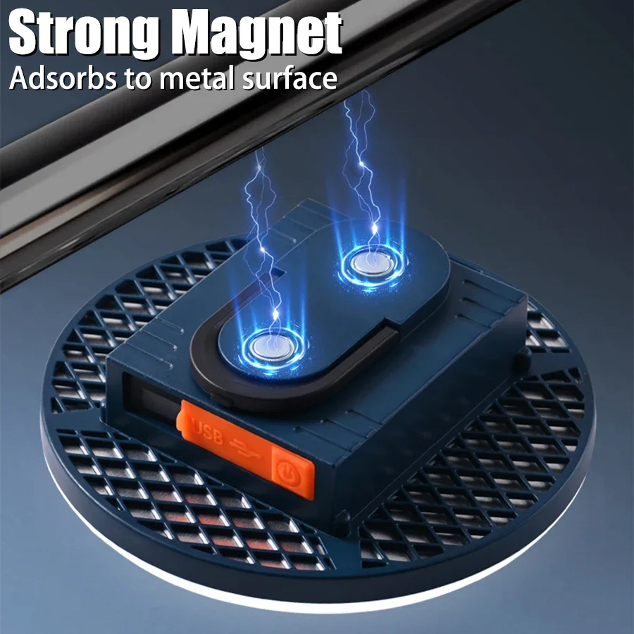 large capacity Rechargeable Powerful Light Camping Lantern with Magnet Strong Light Portable Tent Lamp  LED Work Light