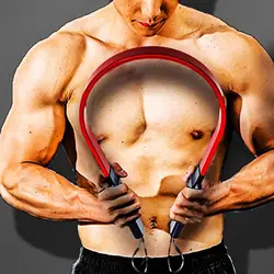 Power Bar Chest Expander Chest Expander Fitness Arm Shoulder Forearm Bicep Chest Resistance Bar Hand Grip for Workout Exercise