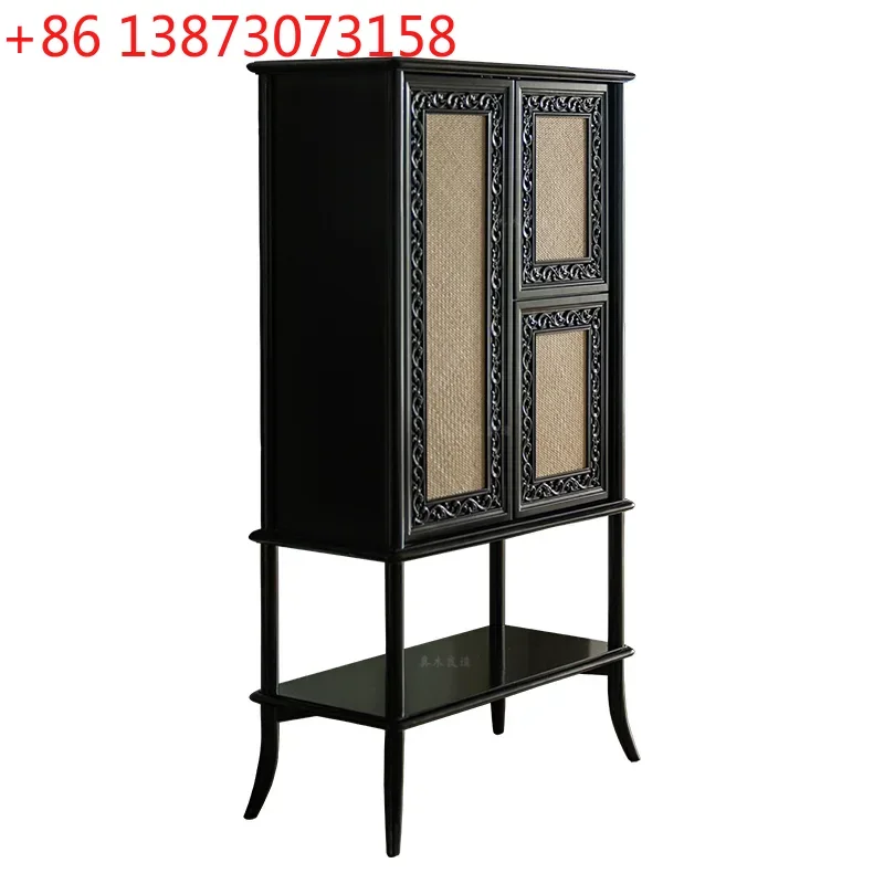 

Современная минималистичная дизайнерская модель Ruyi, боковой шкаф, чайный шкаф, новый китайский ротанг, винтажный Наньян, французский стиль