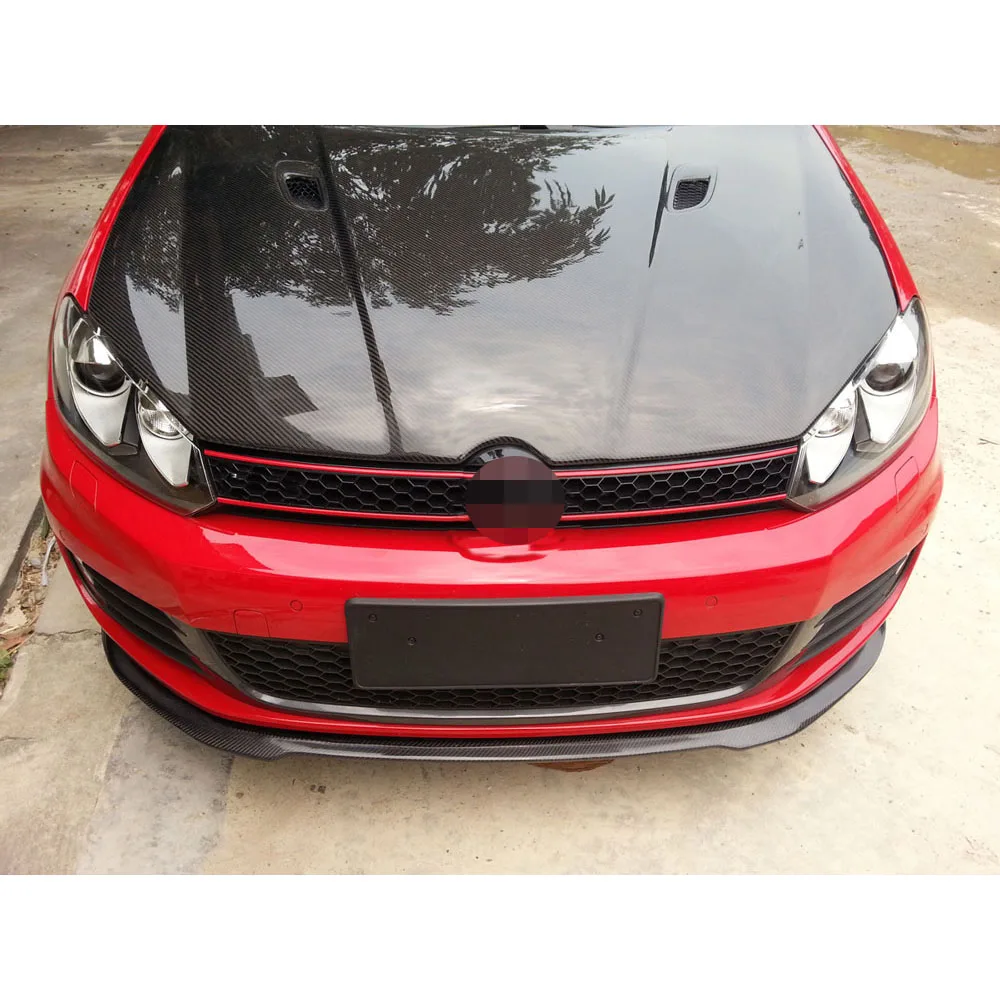 

Настоящий карбоновый передний спойлер для Volkswagen VW Golf 6 VI MK6 GTI 2010-2013, стиль RZ, защита бампера, FRP