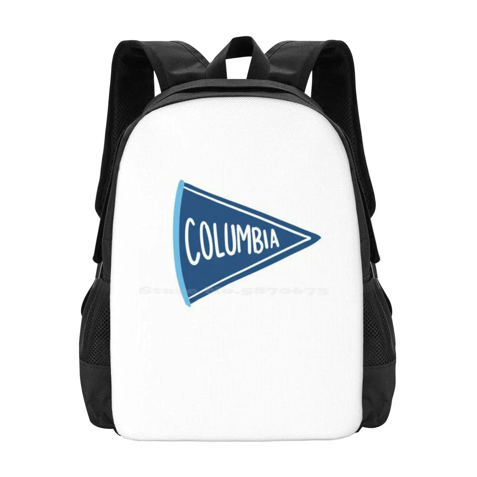 Universidade Columbia mochila para a escola, adolescentes, meninas viajar sacos, College School, Nova York