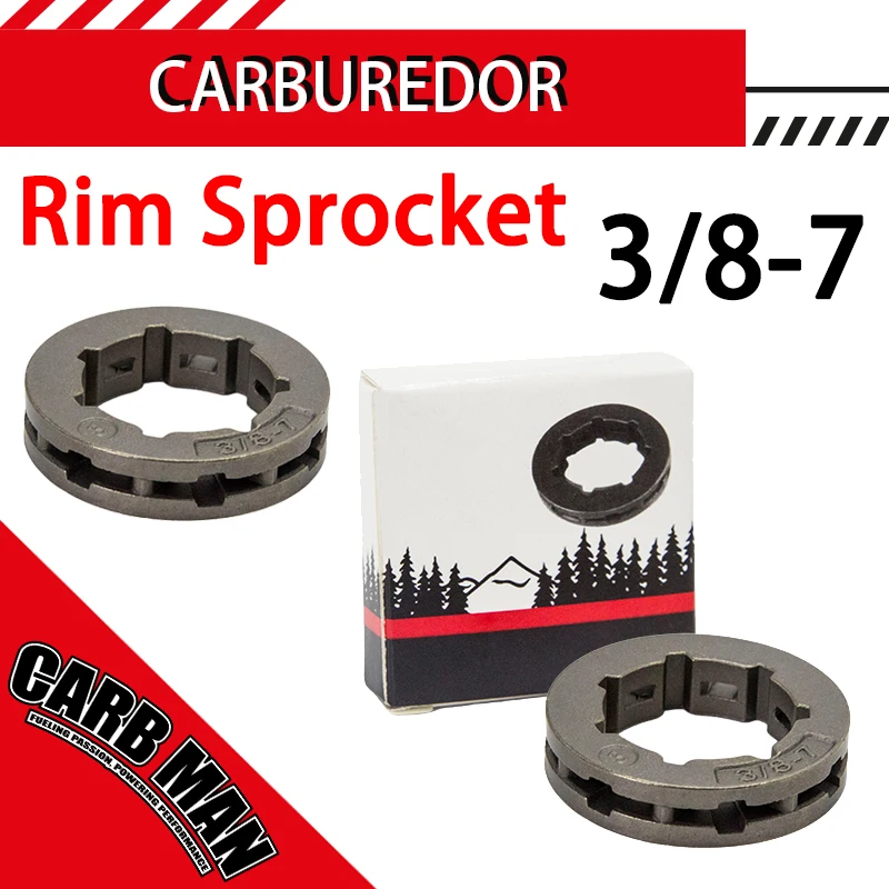 

3/8" 3/8-7 7T Chainsaw Clutch Gear Rim Sprocket For OREGON Stihl Husqvarna 266 268 272 280 288 357 359 365 371 58cc Garden Tools