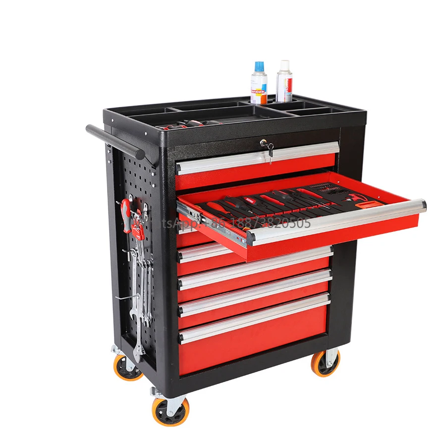 Multi-Function Auto Repair Mobile Tool Box Workshop Drawer Parts Maintenance Tool Cabinet Auto Repair Tool Trolley