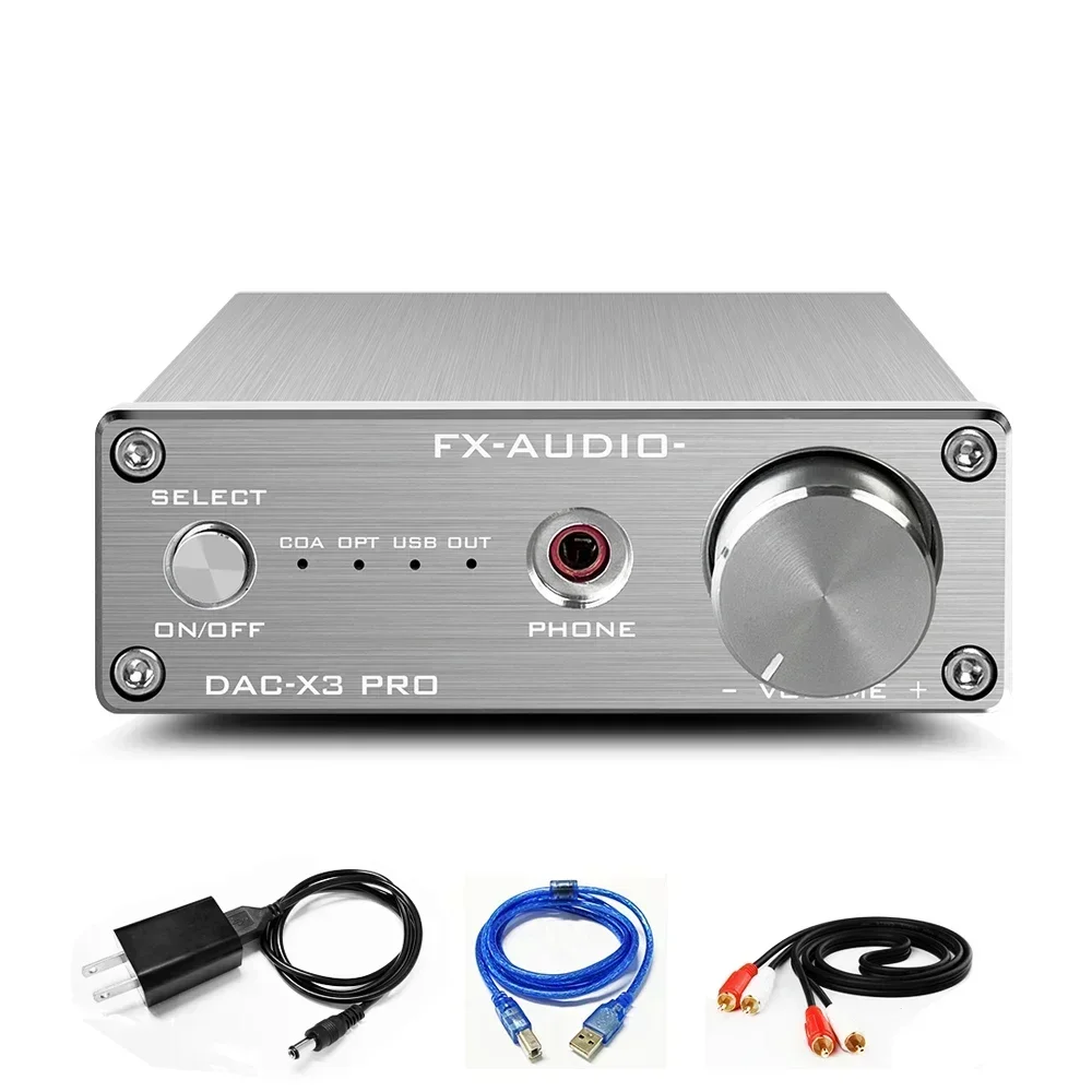 2020 FX-Audio DAC-X3PRO Digital Audio Decoder ASRC USB+STM32+ES9023+NE5532 Input USB/Coaxial/Optical/AUX 24Bit/96KHz DC12V/1A