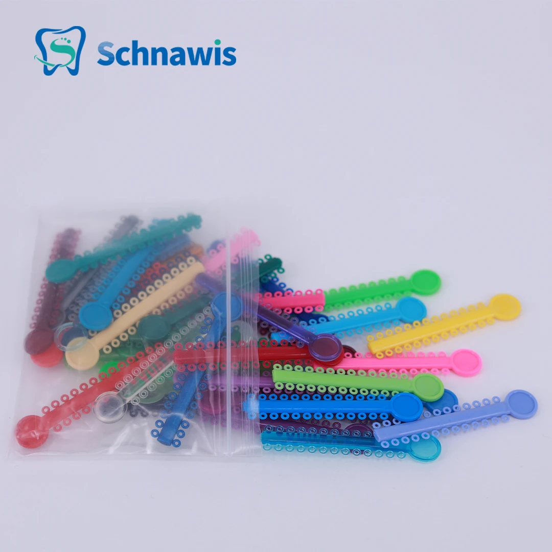 Dental Orthodontic Elastic Ligature Ties Cartoon O-Ring Bands Cat Flower Mouse Elastic Bands Brackets Braces Archwires Colorful