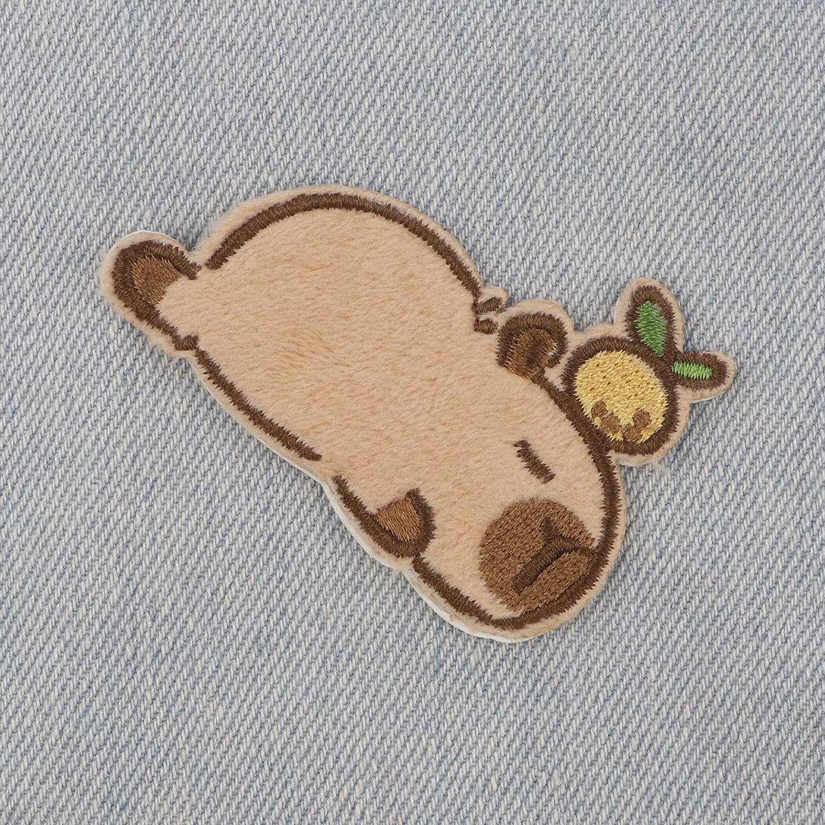 Cute Cartoon Capybara Patches For Clothes Men Women Embroidery Applique Fusible Patch DIY Ironing Stickers Badge Accessories