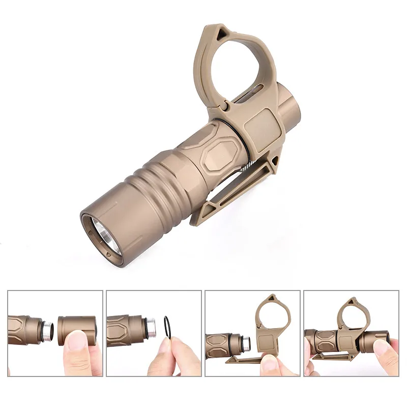 PLHV2 Flashlight Mark 1000LM Micro Hand-held Portable Lamp Switch Back Ring Set For Hunting Pistol Lighting Accessories