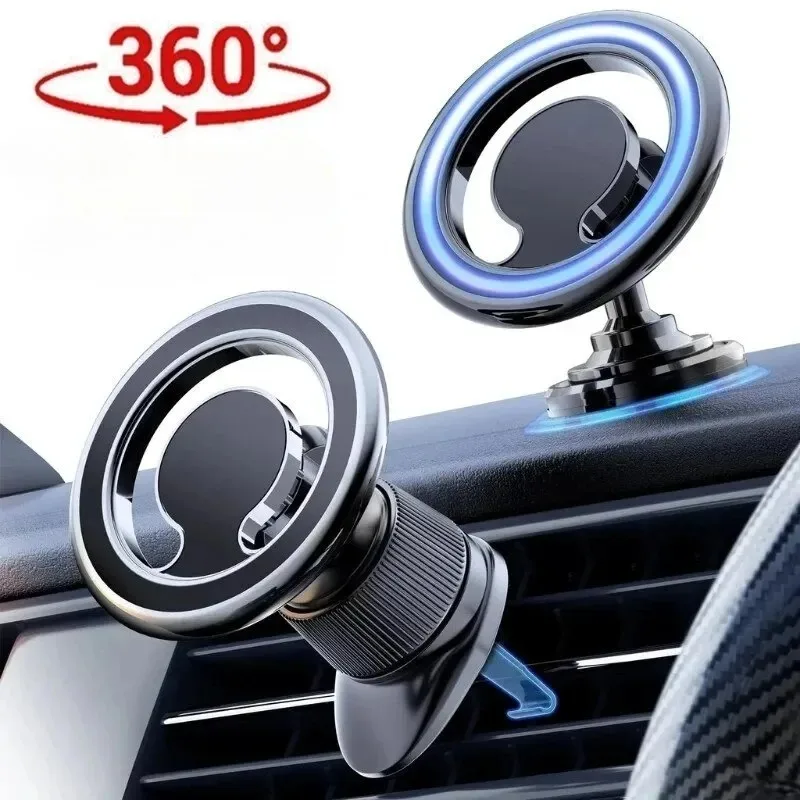 Magnetischer Autotelefonhalter für Macsafe, Armaturenbrett-Unterstützung im Auto, für iPhone 14 15, Magnet-Auto-Entlüftungsclip, Handy-Halterung